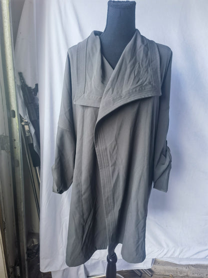 Max Studio Women's Faux Suede Long Jacket  Size XL