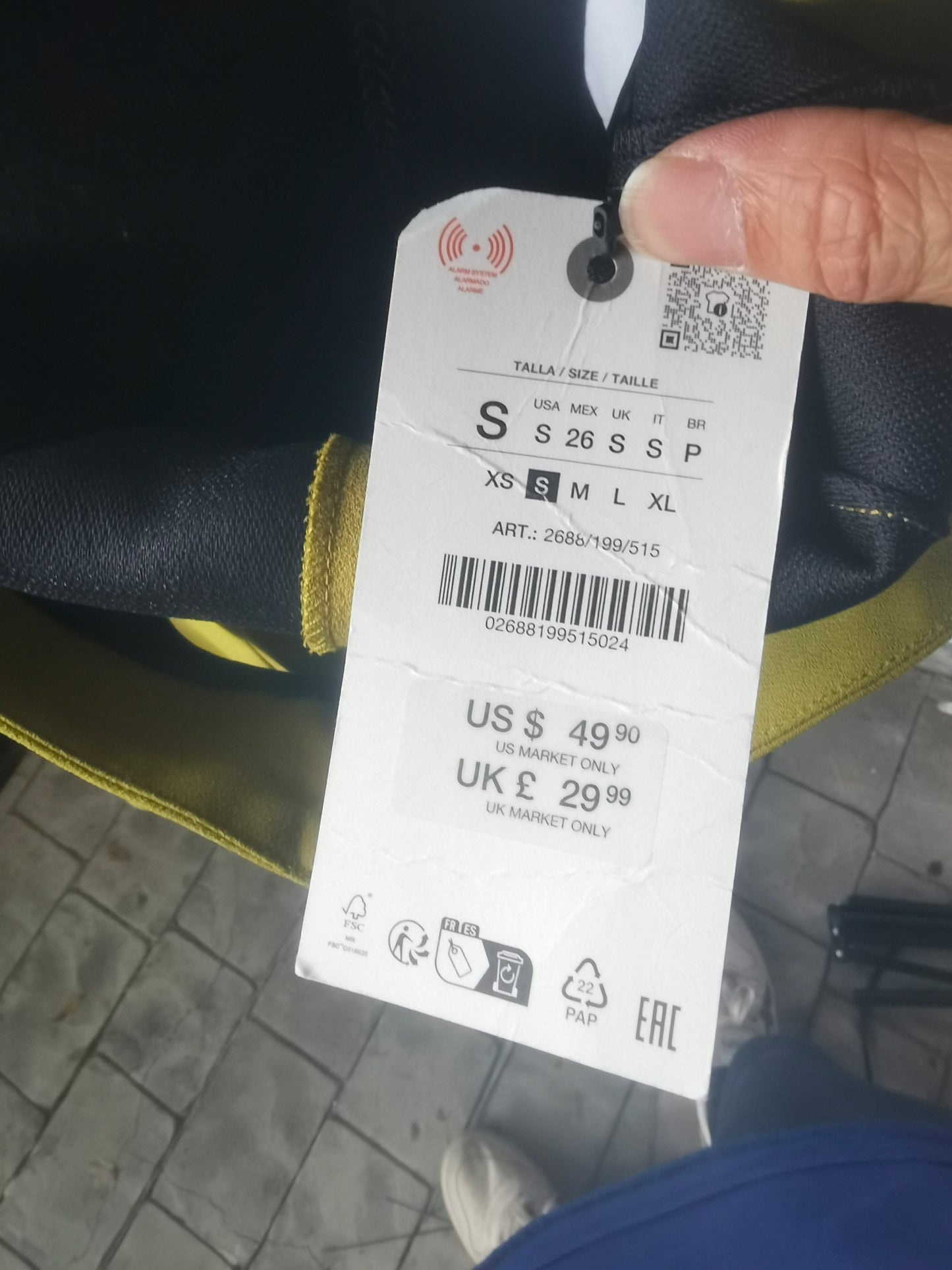 ZARA COLLECTION PEPLUM TOPWomen's Bright Yellow Deep V Neck Fishtail Sleeveless Top Size S