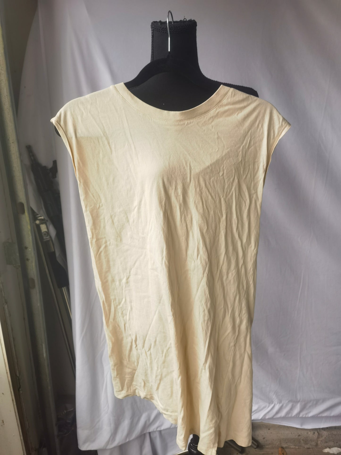 Women's Cap Sleeve Tank Top Crew Neck T Shirts Loose Fit Basic Summer Casual Tee Tops  Size XS