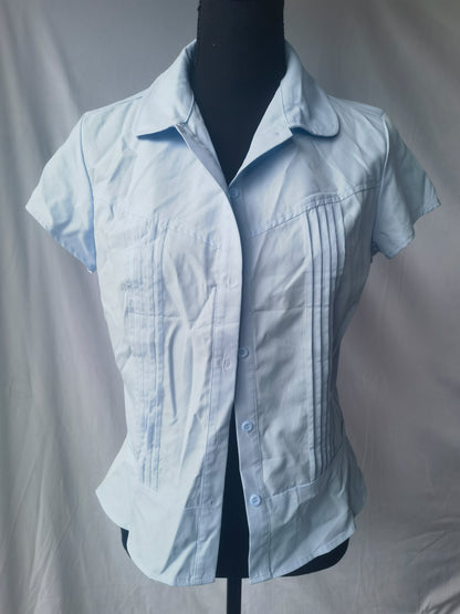 Women's Shirt Short Sleeve White Tops Office Lady Blouse for Women Button Slim Top Women's Clothing Size No