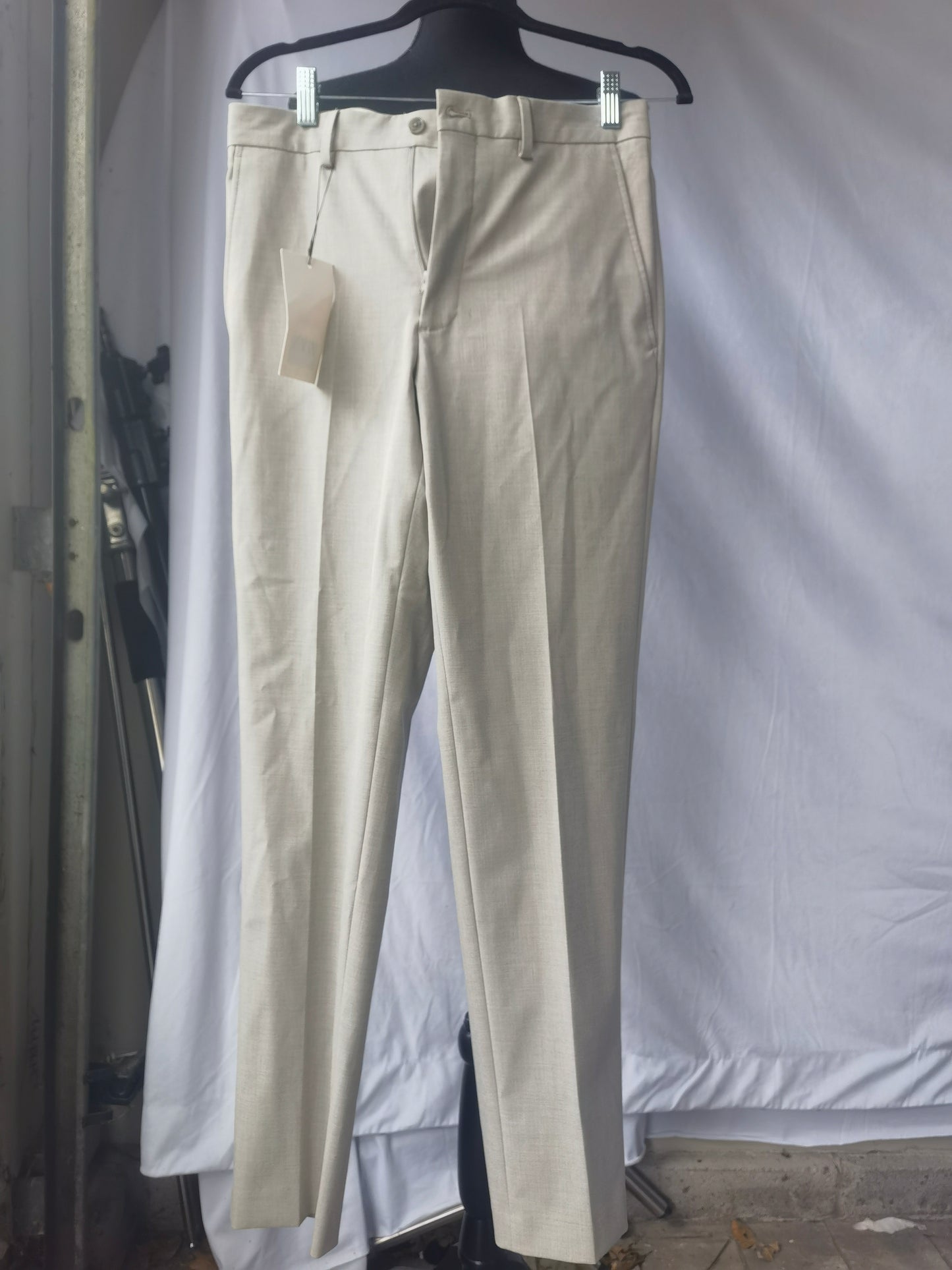 Mens Vintage Dress Pants Adjustable Side Buckle Formal Trousers Business Chino Pant Pleated Front Trouser Straight Legs Pants Size 175/72A