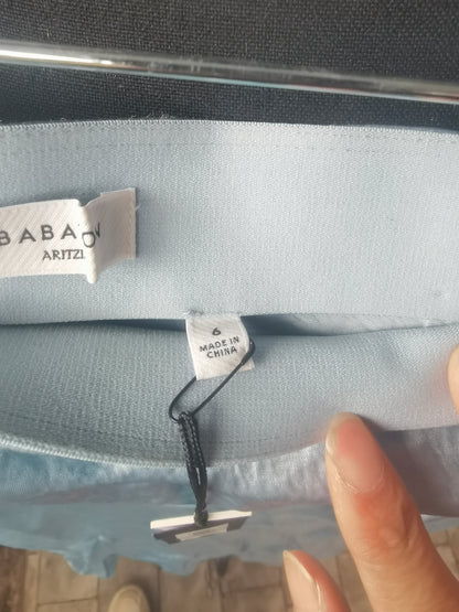 Women Satin Pleated Skirt Solid Color Elastic Waist A Line Flowy Midi Length Skirt size 6