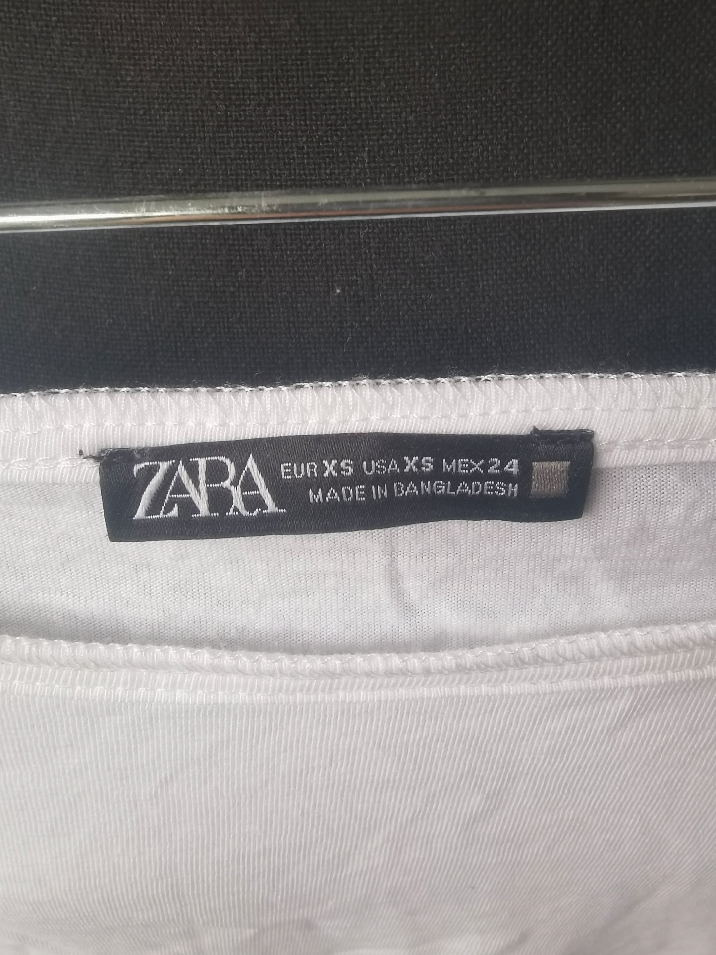 ZARA Women's RIBBED LONG SLEEVE T-SHIRT Size XS