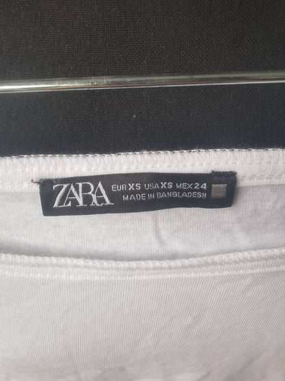 ZARA Women's RIBBED LONG SLEEVE T-SHIRT Size XS