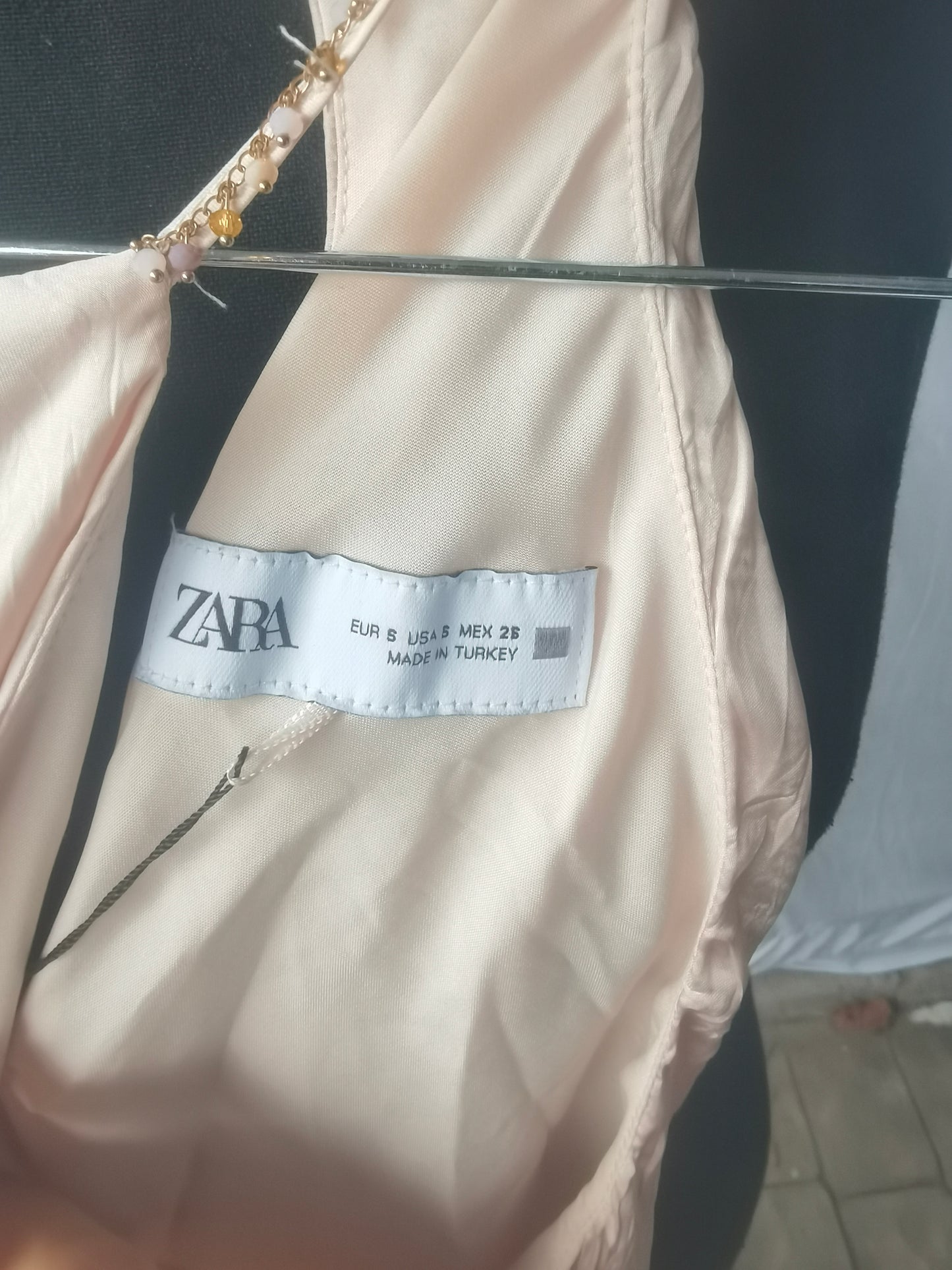 zara Women's LONG SEQUINED DRESS size S