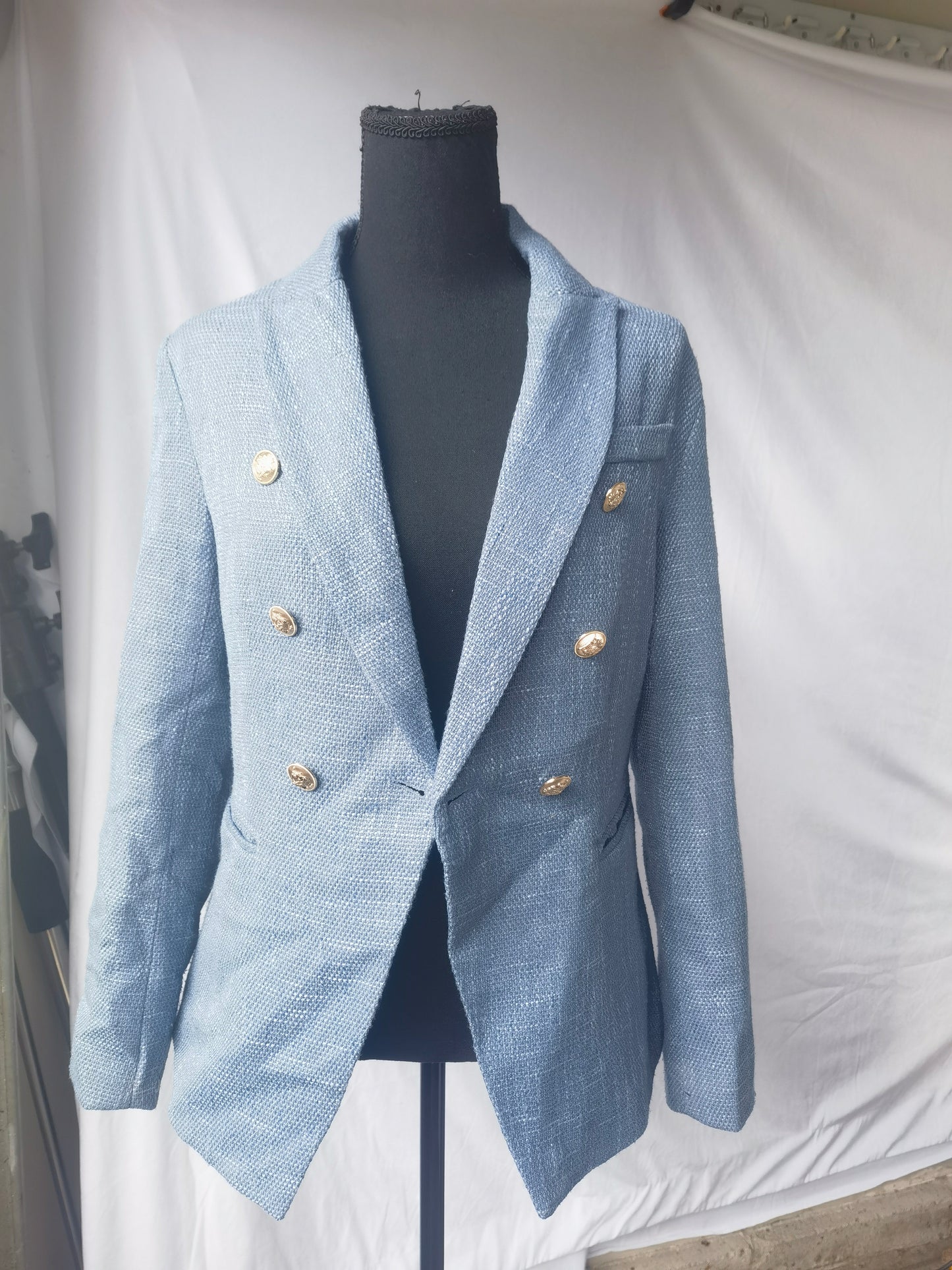 Men's Blazer Slim Fit Peak Lapel Double Breasted Jacket for Men  Size S