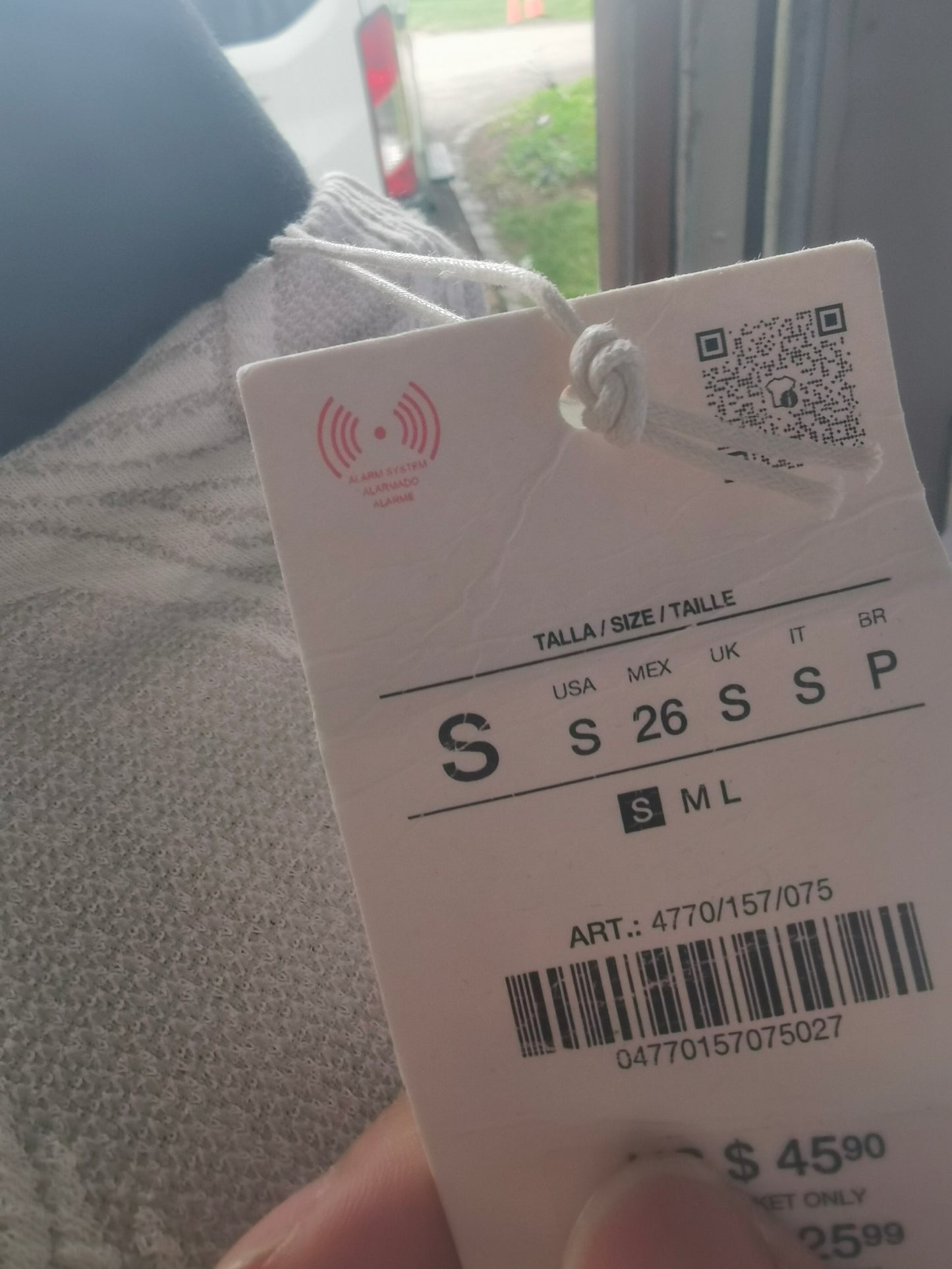 ZARA Women's White  SHORT SLEEVE ROUND NECK MIDI DRESS Size S