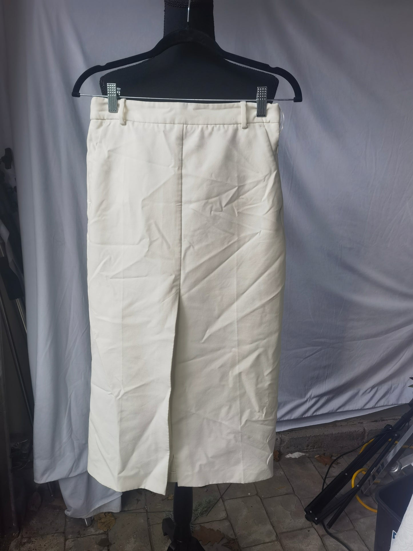 NWT Zara ZW cargo skirt oyster white Size S