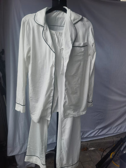 Women’s Long Sleeve Pajama Pants Sleepwear Set Two Piece Nightwear Soft Cotton Pjs Size S