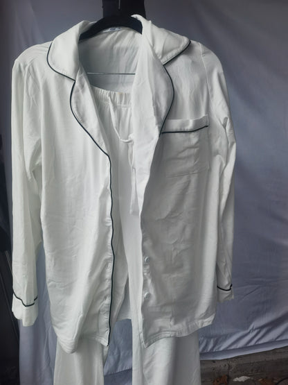 Women’s Long Sleeve Pajama Pants Sleepwear Set Two Piece Nightwear Soft Cotton Pjs Size S