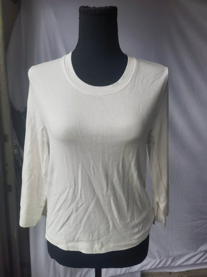 No Boundaries Junior's Long Sleeve Ribbed Crewneck T-Shirt