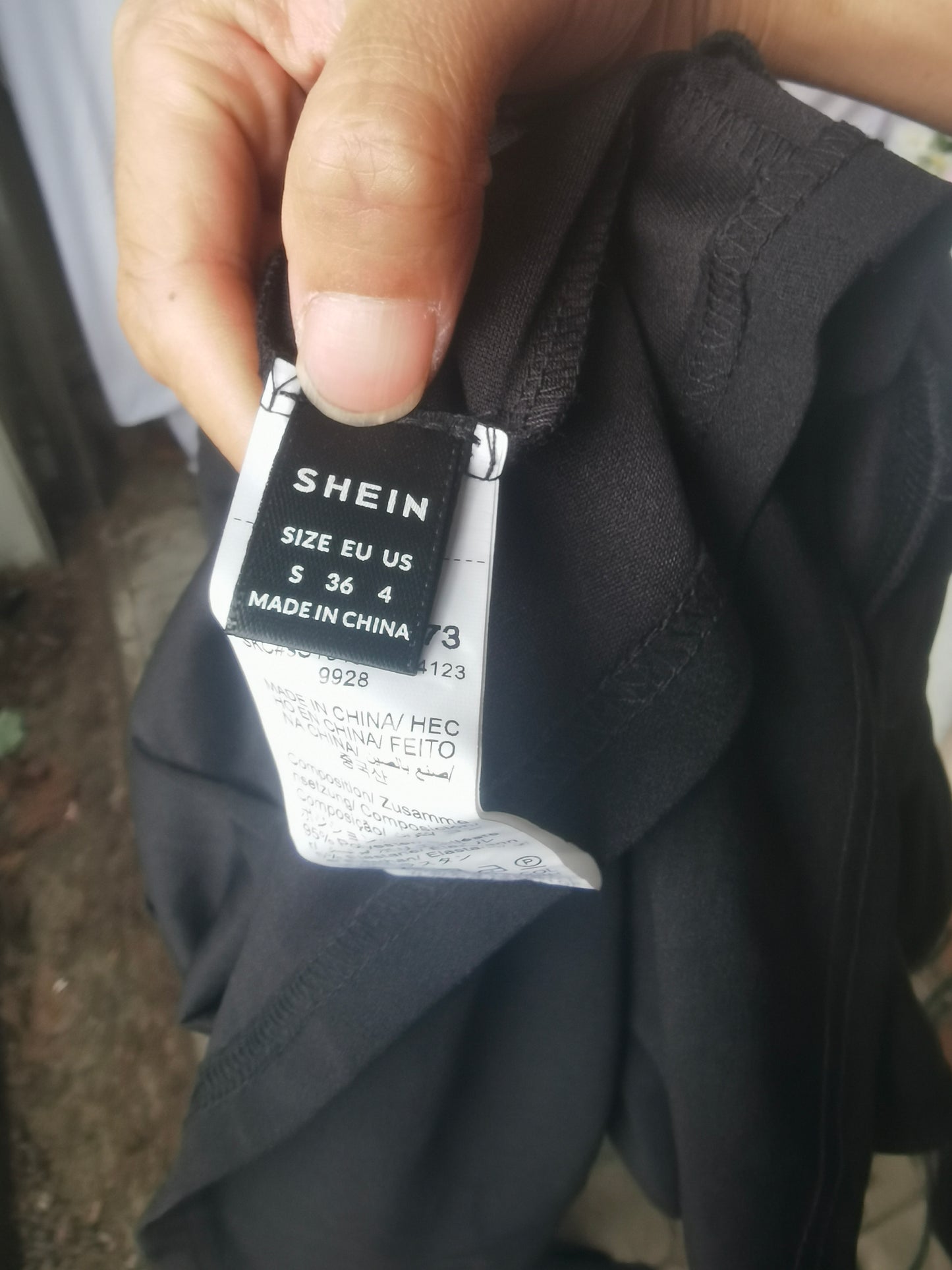 SheIn Women's black High Waisted Split Thigh Rib Knit Long Maxi Bodycon Pencil Skirt  size 4