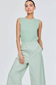 Women's Green  Wide-Legged CulottesSize S