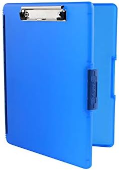 Dexas Slimcase 2 Plastic Clipboard with Storage and Side Opening, Royal Blue, Office Supplies Clipboards to Organize, Carry and Store, A4 Holder, Style and Functionality Nursing Clipboard