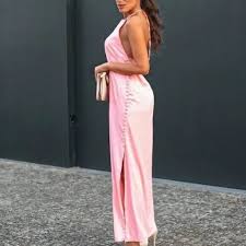 NWT ZARA SS21 LIGHT PINK SATIN EFFECT BUTTONED DRESS sizeS