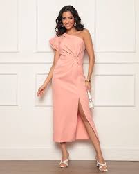 One Shoulder Formal Wedding Guest Dresses Spaghetti Strap High Slit Prom Dress Sleeveless Sexy Cocktail Long Dress Size M