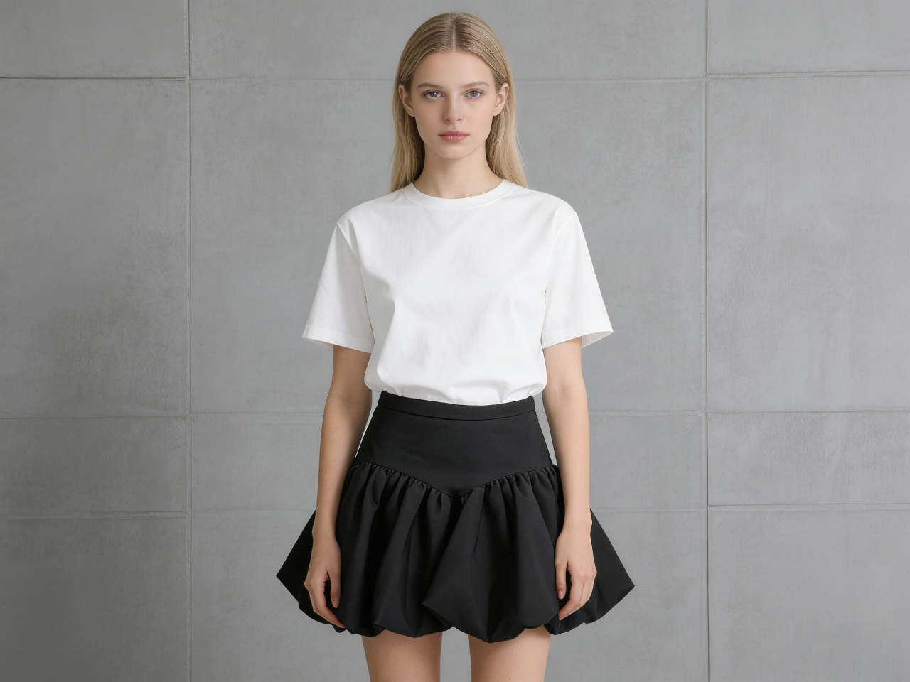 SHEIN Black Pleated Skirt Size S