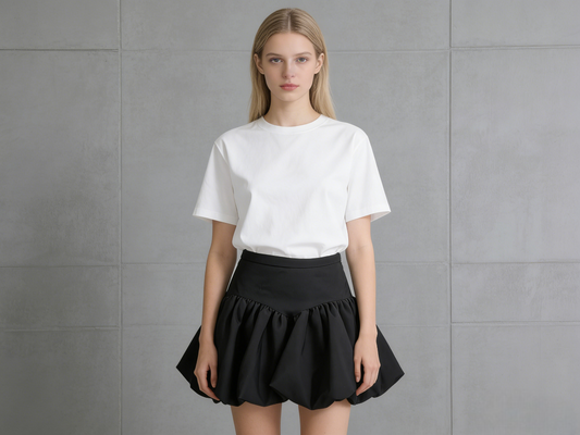SHEIN Black Pleated Skirt Size S