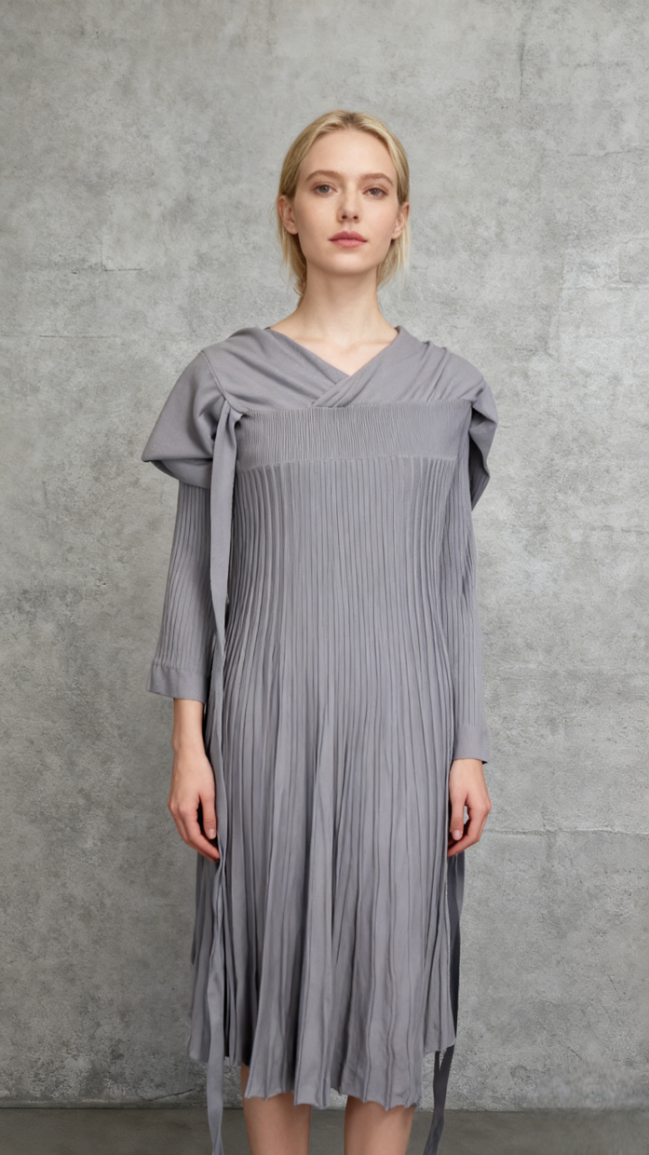SOMTHRON Women's Turtleneck Jumper Dress, Elegant, High Closed, Long Sleeve, Ribbed, Knitted, Stretchy, Plain Bodycon Maxi Dress  Size M