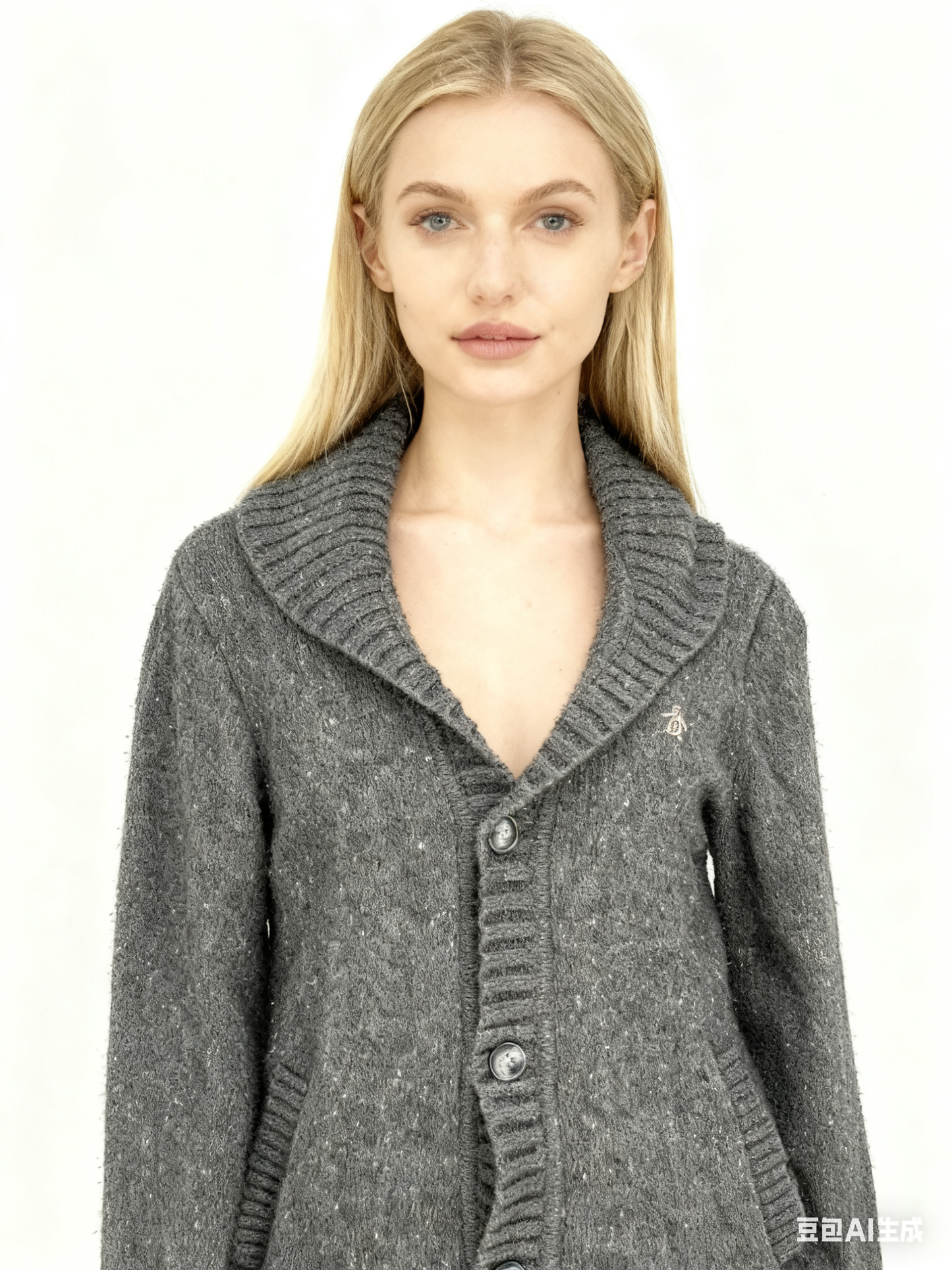 Original Penguin Women’s Gray Knit Cardigan – Size S