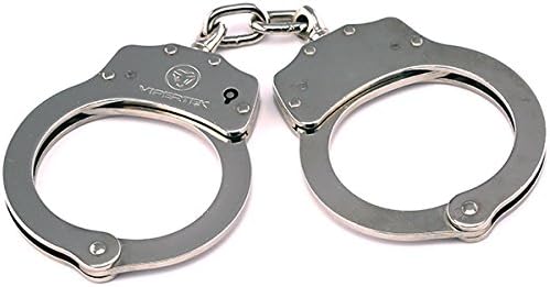 VIPERTEK Double Lock Steel Police Edition Professional Grade Handcuffs (Silver)