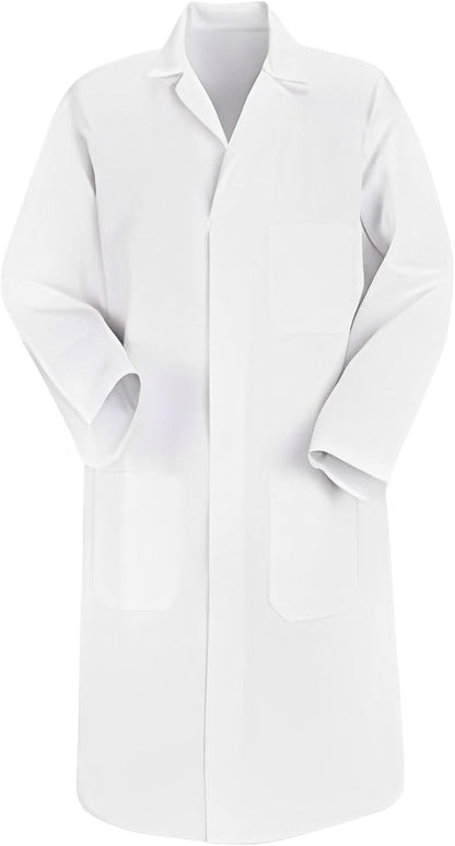 White Lab Coats for Women and Men Unisex Labcoat Professional Lab Coat for Women, Full Sleeve Cotton Long Medical Coat Size M