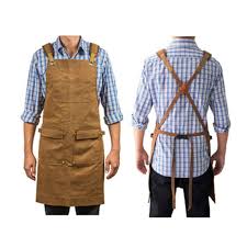 Heavy Duty Waxed Canvas Work Apron,Multifunction Tool Aprons with Tool Pockets  Size No