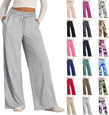 Oversized Sweatpants Women Baggy Lightweight Wide Leg Pants with Pockets Y2k High Waisted Flare Sweatpants Joggers  Size 2
