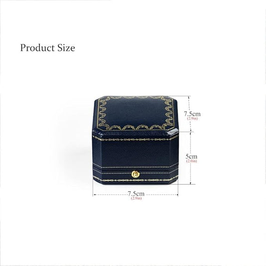 Oirlv Noble Engagement Ring Box Octagonal Ring Box for Wedding Ceremony