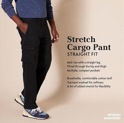Amazon Essentials Mens Straight-fit Cargo Pant size 34