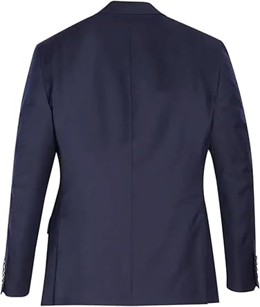 Men's Dark Navy Blue Blazer Side Slit Jacket Suit Coat for Homecoming Leisure  size 40R