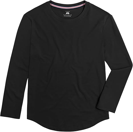 Fioboc Mens T-Shirts Staycool Tee Short/Long Sleeve Tops Solid Curve-Hem Shirt   Size XL