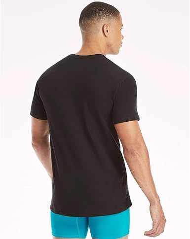 Hanes Men's Ultimate Comfort Fit Undershirt,Crewneck Stretch-cotton T-Shirt, 4-pack Size L