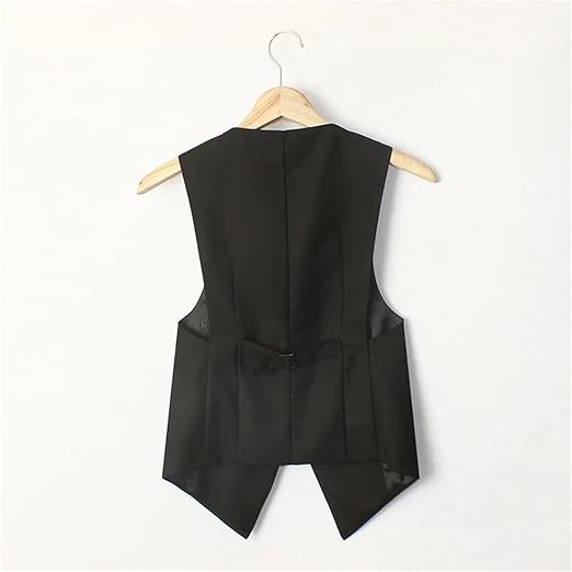 Women's Elegant V-Neck Office Vest with Single Button Closure Slim Fit WaistcoatSize L