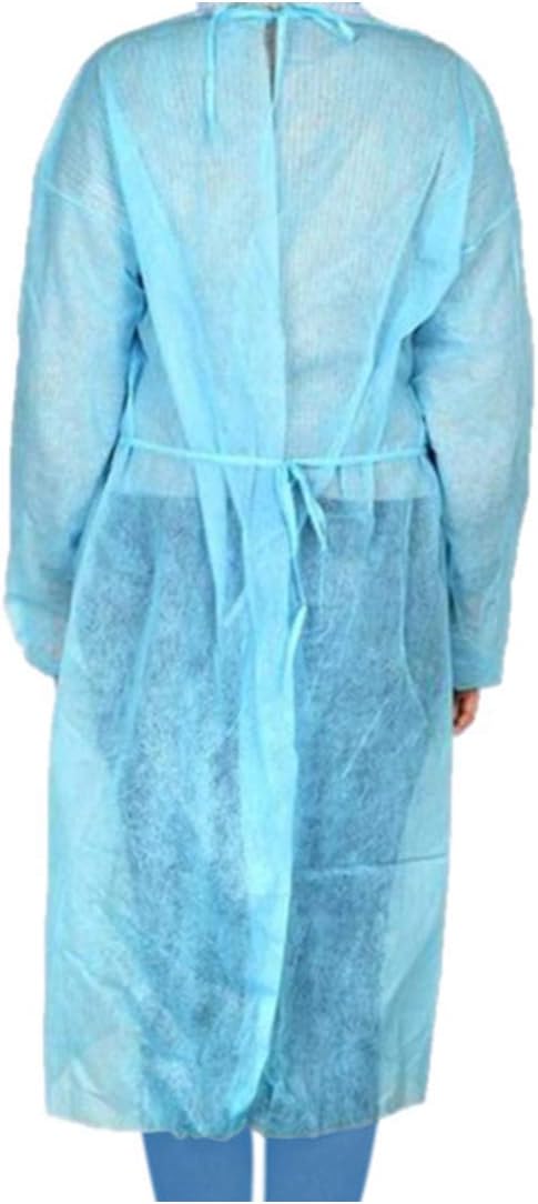 Dealmed Blue Isolation Gown – Disposable Medical Gowns, Latex-Free, Perfect for Hospitals, Medical Facilities, and Physicians’ Offices (Pack of 10)