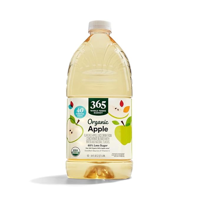 365 by Whole Foods Market, Organic Reduced-Sugar Apple Juice, 64 Fl Oz