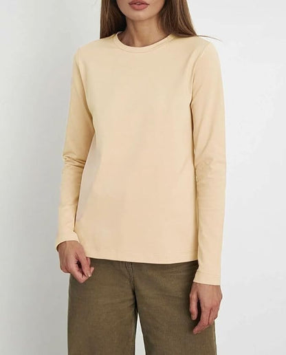 Long Sleeve T-Shirts Casual Fitted Crew Neck Cotton Shirt Loose Fit Size S