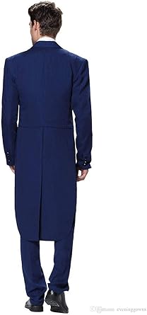 Men's Formalities Tuxedo Costume Morning Suit Vintage Hollywood Formal Tailcoat Slim Fit Peak Lapel Suit Tux Pants Tail Coat  Size No