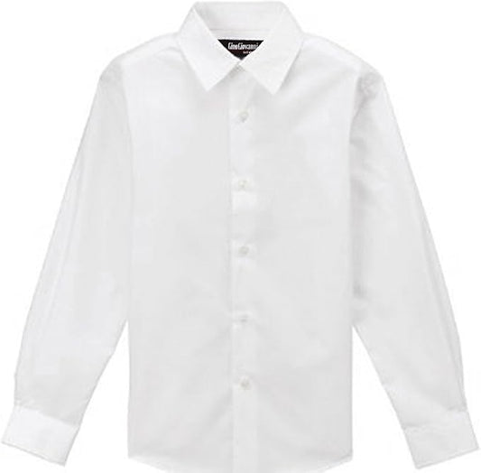 Womens Long Sleeve Blouse Ruffle Trim Button Up White Shirt Office Shirt Work Tops size L