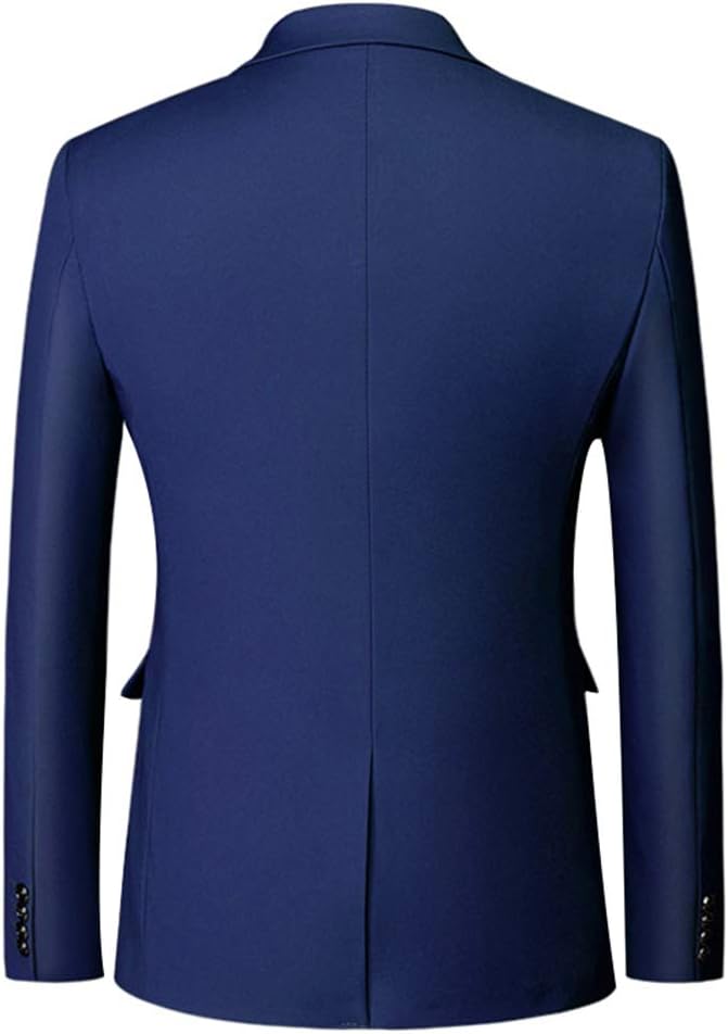 Mens Slim Fit Blazer Jacket Two-Button Notched Lapel Casual Suit Jacket size XL