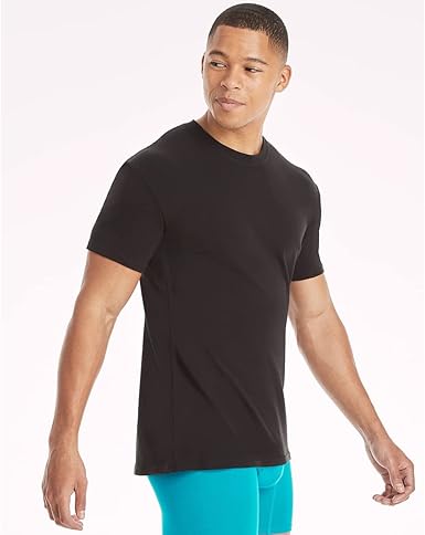 Hanes Men's Ultimate Comfort Fit Undershirt,Crewneck Stretch-cotton T-Shirt, 4-pack Size L