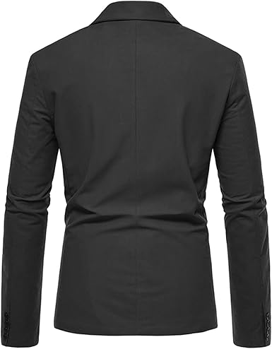 IEPOFG Men's Fitness Blazer Formal Business Professional Suit Coat One Button Notched Lapel Slim Fitness Wedding Party Size M