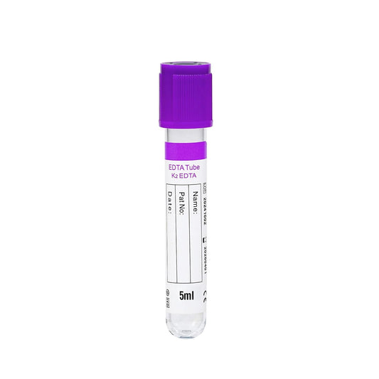Vacutainer Blood Collection Tubes 5ml Lab Vacuum EDTA K2 Tube for Pet Animals Veterinary Lab Supplies 100 Pcs Wrap Packaging