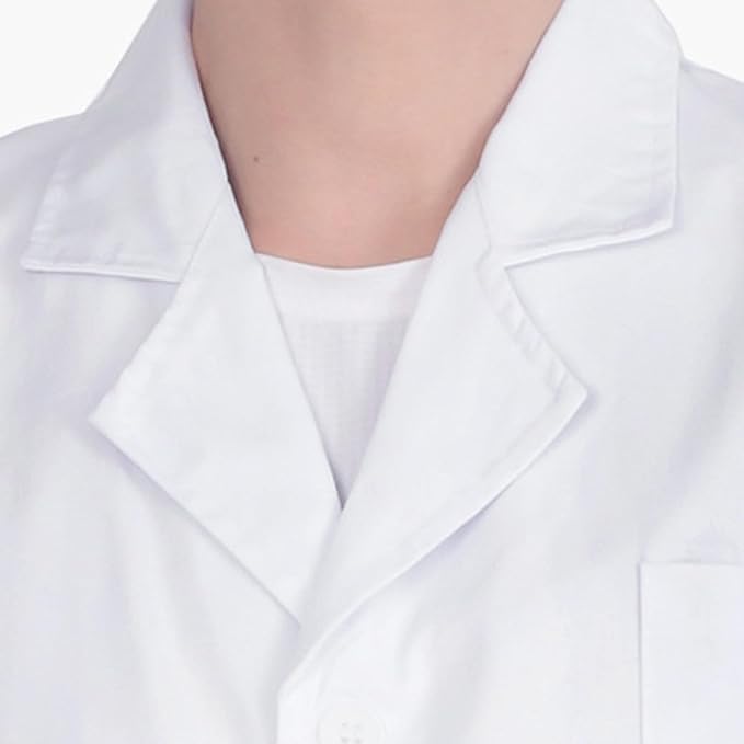 White Lab Coats for Women and Men Unisex Labcoat Professional Lab Coat for Women, Full Sleeve Cotton Long Medical Coat Size M