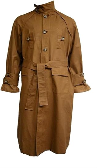 Blade Runner Coat Rick Deckard Trenchcoat Costume Brown  Size L