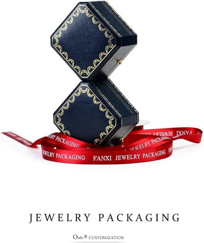 Oirlv Noble Engagement Ring Box Octagonal Ring Box for Wedding Ceremony