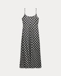 Sleeveless Reversible Quality Checkered Women's Pencil Short DressSize XS