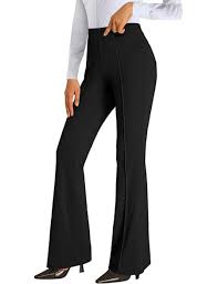 IEPOFG Dressy Suit Pants for Women Loose Fit Long Straight Pants Elastic High Waist Business Office Pants Wear to Work Pants  Size M