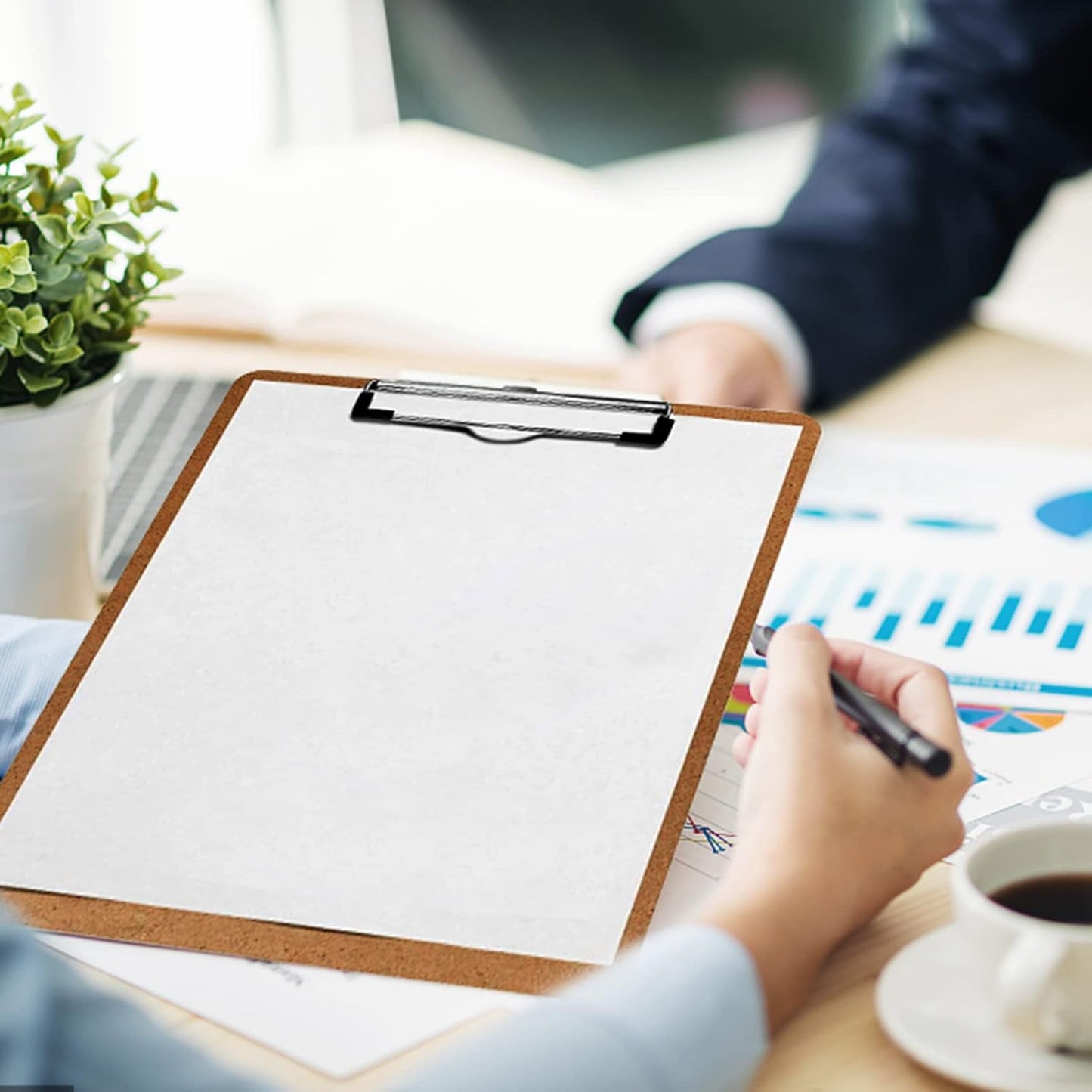 Clipboards, PANDRI 36 Pack Hardboard Office Clipboards, Low Profile Clip, Standard A4 Letter Size, Classroom Supplies, ECO Friendly