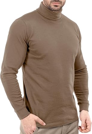 Utopia Wear Men's Turtleneck Slim Fit Lightweight Pullover Top  size L